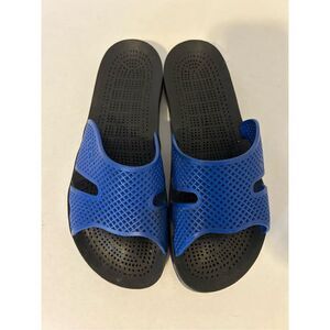 Sensi Women Sz 8 Blue Hard Rubber Sandals Water Slides Made In Italy 38-39 beach